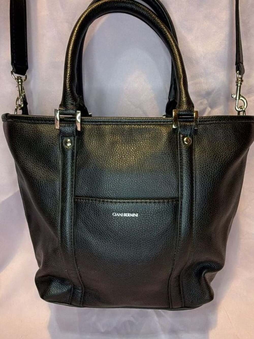 Giani Bernini Black Pebbled Leather Handbag